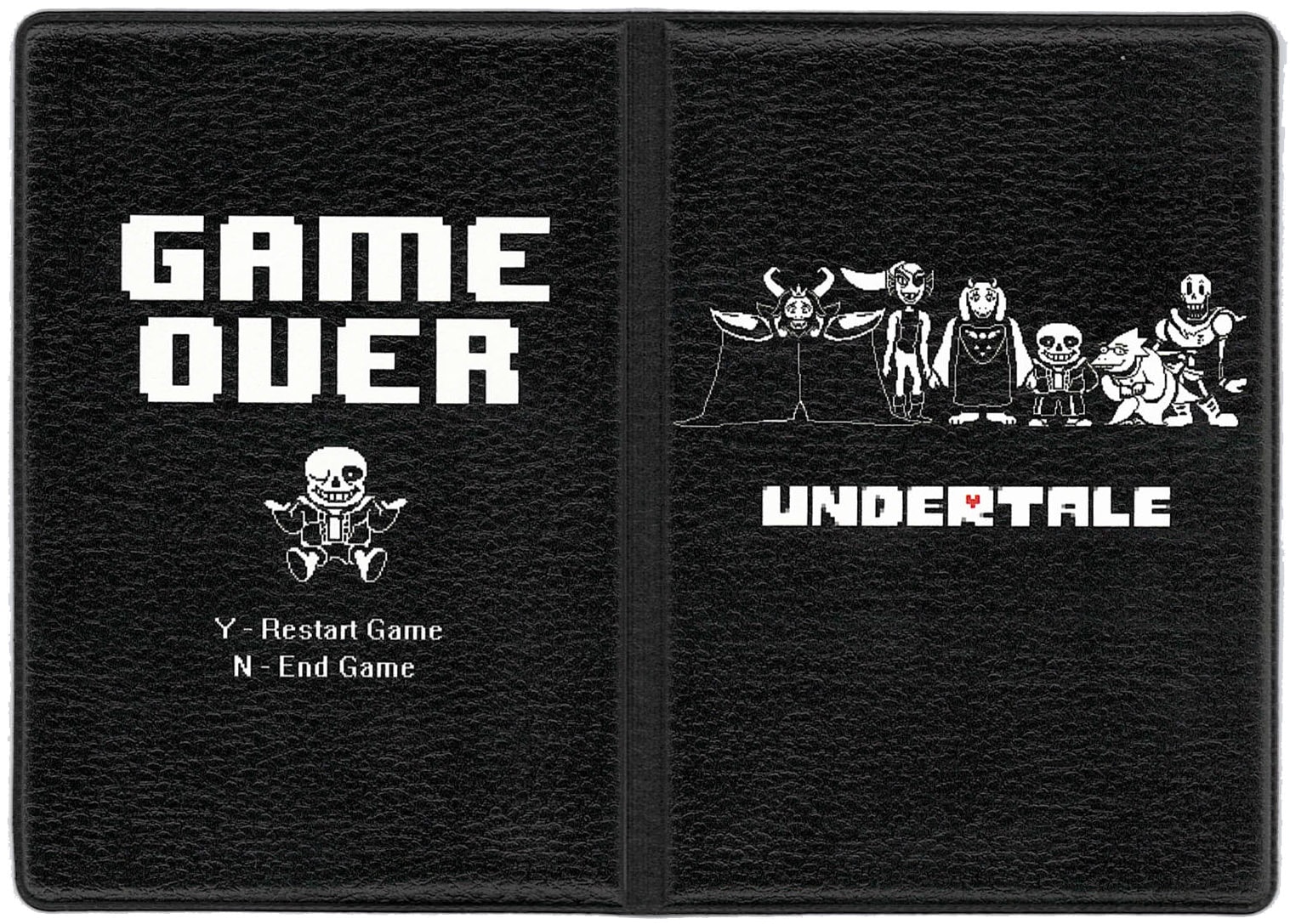 Обложка для паспорта W Undertale Game Over