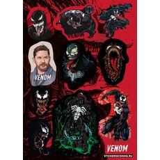 Набор стикеров Marvel - Venom (Stickeriscoming), фото 