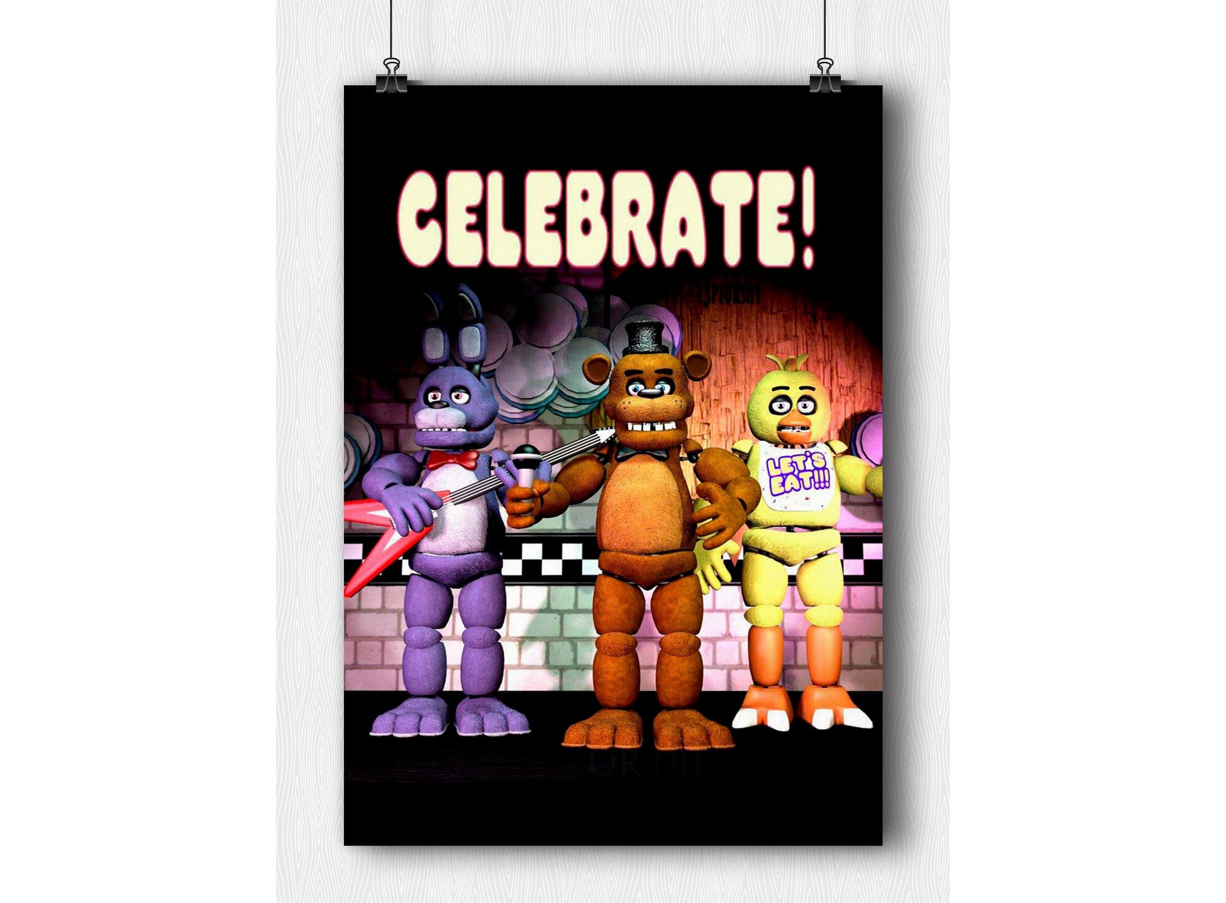 Плакат фнаф 1. ФНАФ 1 Постер Фредди. Плакат FNAF 1 celebrate1. Плакат Фредди ФНАФ 1.