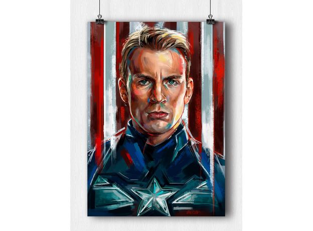 Постер Marvel - Captain America #02 (на заказ), фото 